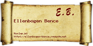 Ellenbogen Bence névjegykártya