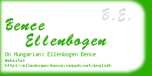 bence ellenbogen business card